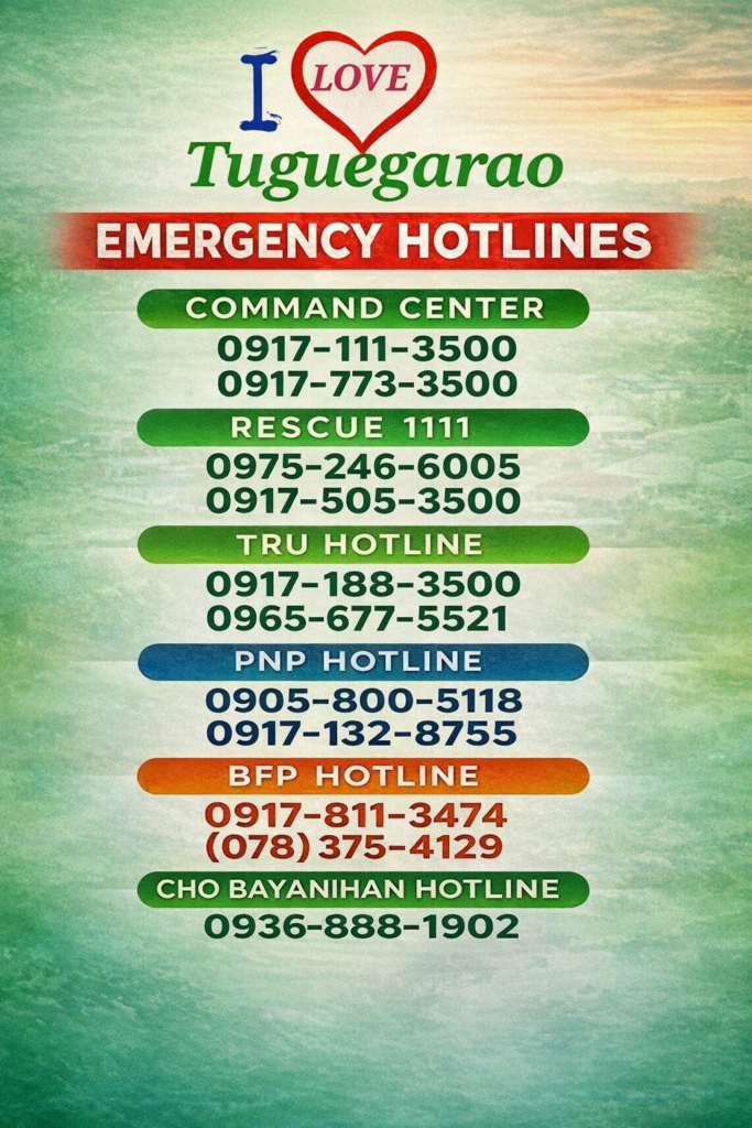 Tuguegarao City Emergency Hotlines